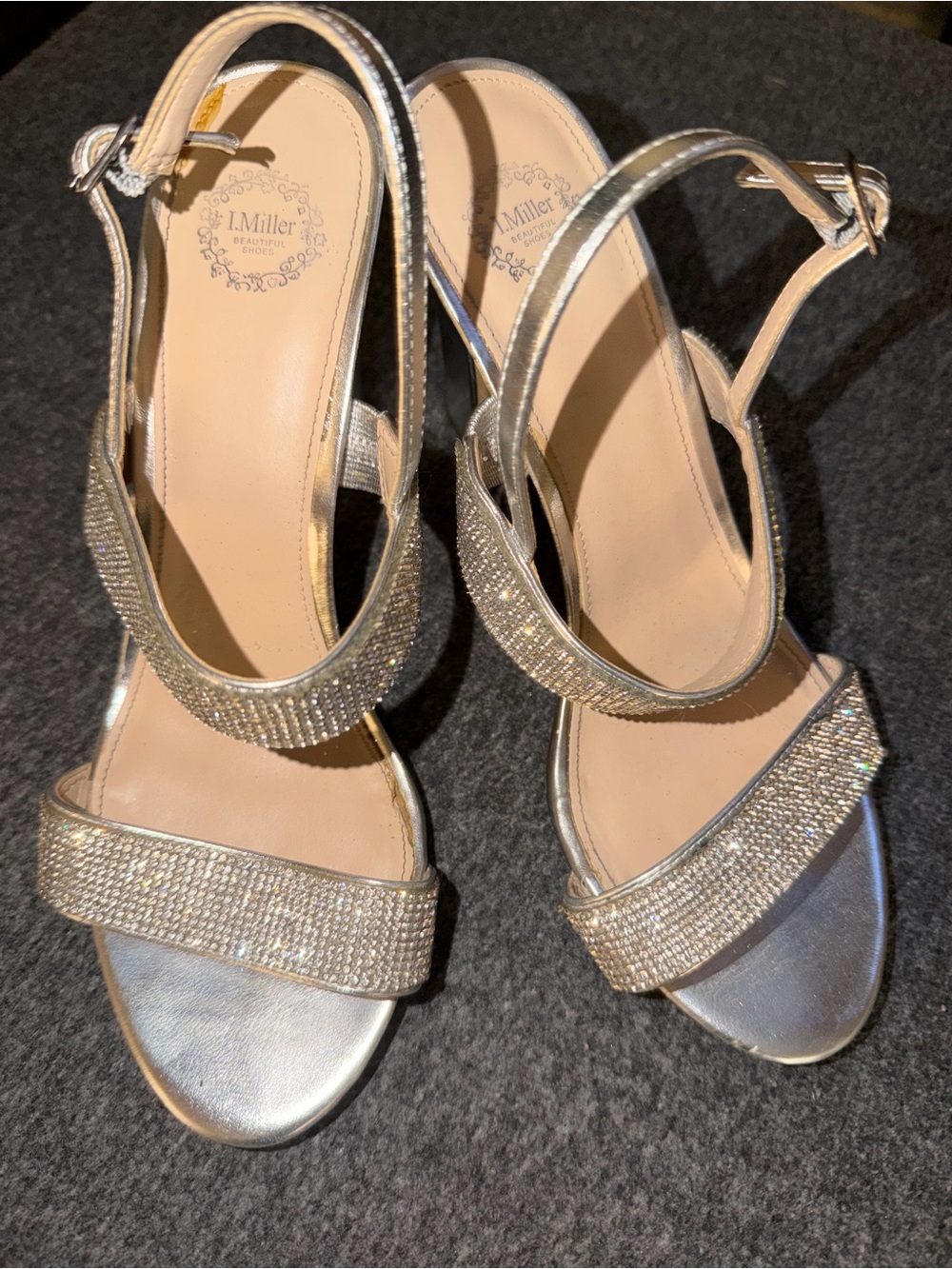 I.Miller special occasion sparkle silver heels